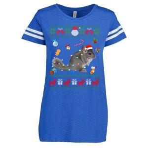 Funny Ugly Xmas Sweater Animals Lights Christmas Chinchilla Gift Enza Ladies Jersey Football T-Shirt