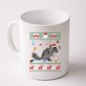 Funny Ugly Xmas Sweater Animals Lights Christmas Chinchilla Gift Coffee Mug