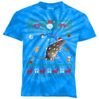 Funny Ugly Xmas Sweater Animals Lights Christmas Rat Gift Kids Tie-Dye T-Shirt