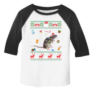 Funny Ugly Xmas Sweater Animals Lights Christmas Rat Gift Toddler Fine Jersey T-Shirt