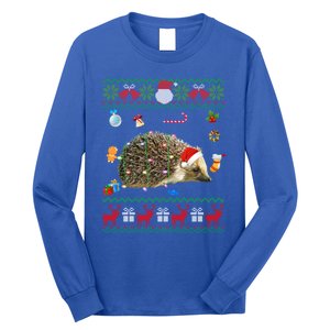 Funny Ugly Xmas Animals Lights Christmas Hedgehog Great Gift Long Sleeve Shirt