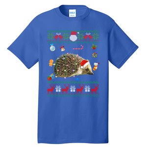 Funny Ugly Xmas Animals Lights Christmas Hedgehog Great Gift Tall T-Shirt