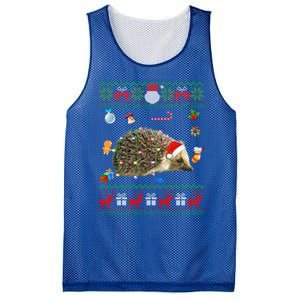 Funny Ugly Xmas Animals Lights Christmas Hedgehog Great Gift Mesh Reversible Basketball Jersey Tank