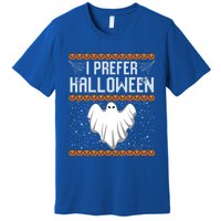 Funny Ugly Xmas Costume I Prefer Halloween Ugly Christmas Funny Gift Premium T-Shirt