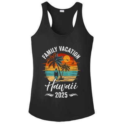 Family Vacation 2025 Vintage Hawaii Summer Matching Trip Ladies PosiCharge Competitor Racerback Tank