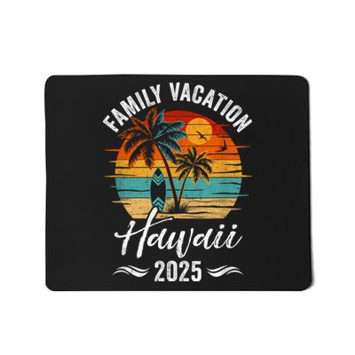 Family Vacation 2025 Vintage Hawaii Summer Matching Trip Mousepad