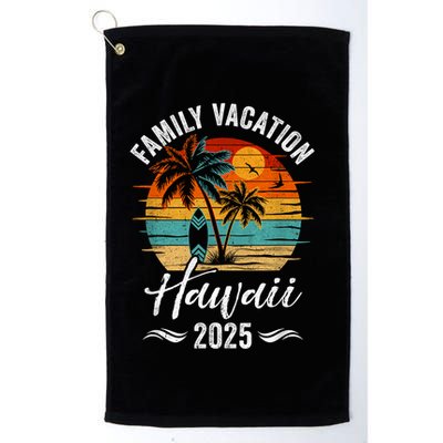 Family Vacation 2025 Vintage Hawaii Summer Matching Trip Golf Towel
