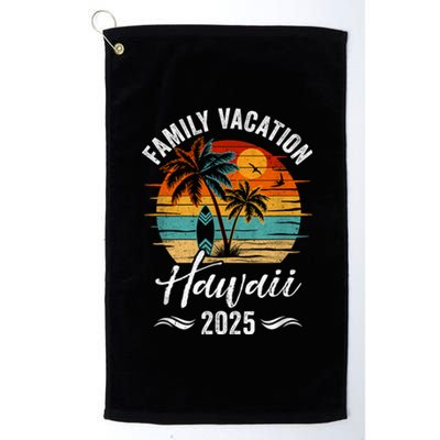 Family Vacation 2025 Vintage Hawaii Summer Matching Trip Platinum Collection Golf Towel