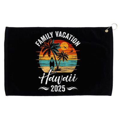 Family Vacation 2025 Vintage Hawaii Summer Matching Trip Grommeted Golf Towel