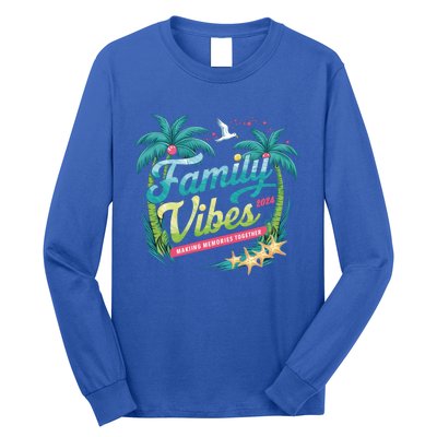 Family Vibes 2024: Tropical Beach Memories Cool Gift Long Sleeve Shirt