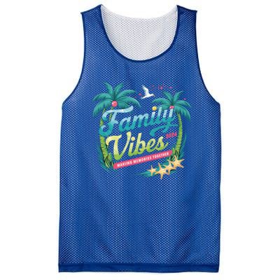 Family Vibes 2024: Tropical Beach Memories Cool Gift Mesh Reversible Basketball Jersey Tank