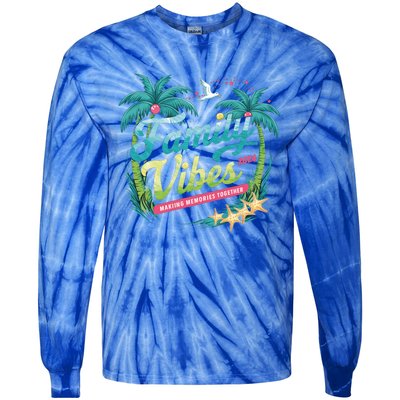 Family Vibes 2024: Tropical Beach Memories Cool Gift Tie-Dye Long Sleeve Shirt