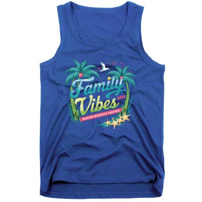 Family Vibes 2024: Tropical Beach Memories Cool Gift Tank Top