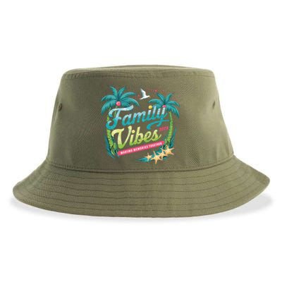 Family Vibes 2024: Tropical Beach Memories Cool Gift Sustainable Bucket Hat