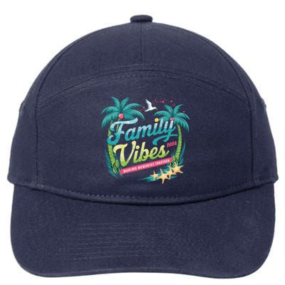 Family Vibes 2024: Tropical Beach Memories Cool Gift 7-Panel Snapback Hat