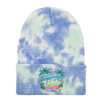 Family Vibes 2024: Tropical Beach Memories Cool Gift Tie Dye 12in Knit Beanie