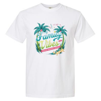 Family Vibes 2024: Tropical Beach Memories Cool Gift Garment-Dyed Heavyweight T-Shirt