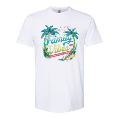 Family Vibes 2024: Tropical Beach Memories Cool Gift Softstyle® CVC T-Shirt