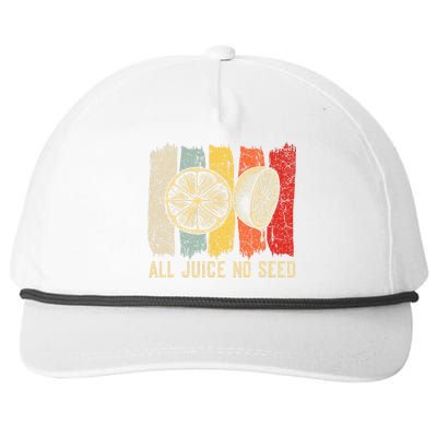 Funny Vasectomy 2023 All Juice No Seed Snapback Five-Panel Rope Hat