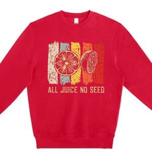 Funny Vasectomy 2023 All Juice No Seed Premium Crewneck Sweatshirt