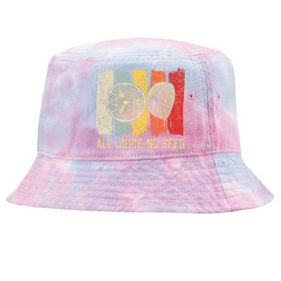 Funny Vasectomy 2023 All Juice No Seed Tie-Dyed Bucket Hat