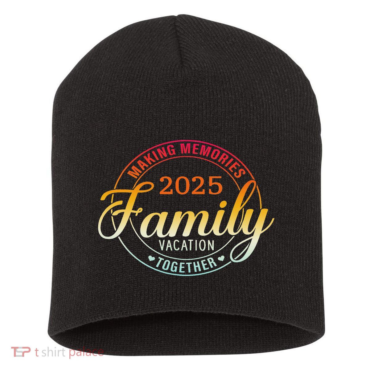 Family Vacation 2025 Family Matching Summer Vacation Short Acrylic Beanie