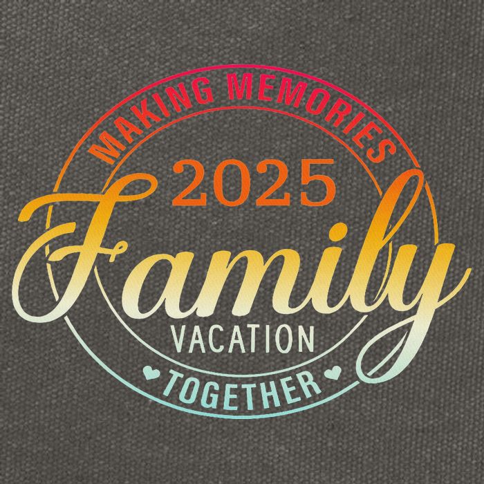 Family Vacation 2025 Family Matching Summer Vacation Cotton Canvas Backpack