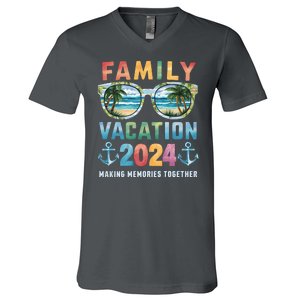 Family Vacation 2024 Making Memories Together Family Matching Cruise V-Neck T-Shirt