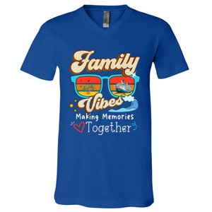 Family Vibes 2024 Family Reunion Making Memories Together Gift V-Neck T-Shirt