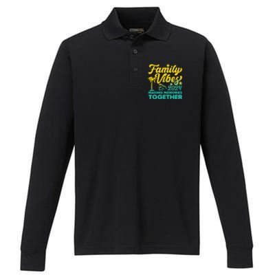 Family Vibes 2024 Making Memories Together Reunion Vacation Performance Long Sleeve Polo