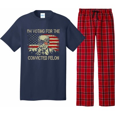 Funny Voting 2024 IM Voting For The Convicted Felon Pajama Set