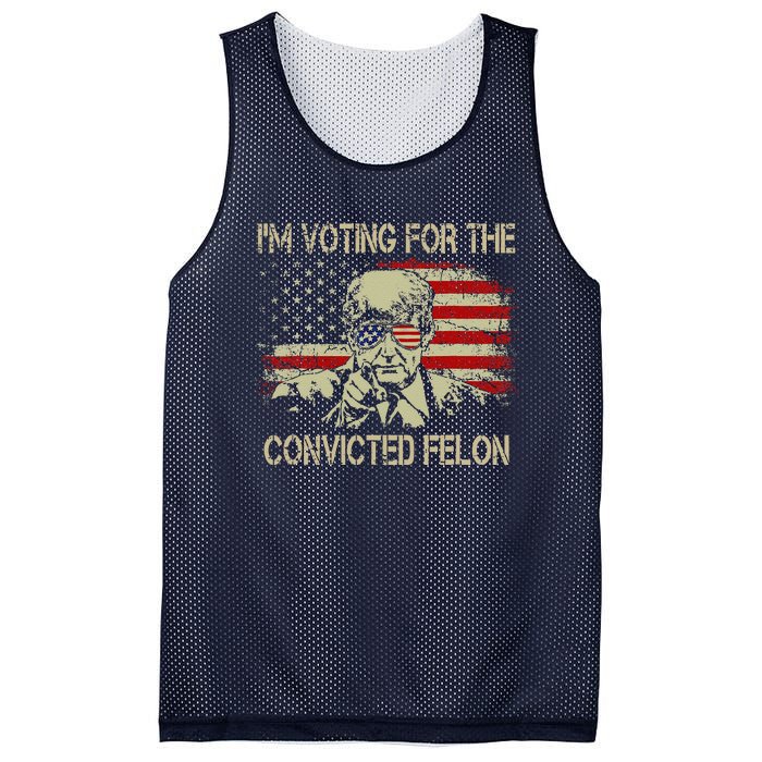 Funny Voting 2024 IM Voting For The Convicted Felon Mesh Reversible Basketball Jersey Tank