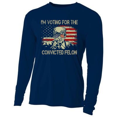 Funny Voting 2024 IM Voting For The Convicted Felon Cooling Performance Long Sleeve Crew