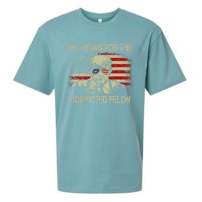 Funny Voting 2024 IM Voting For The Convicted Felon Sueded Cloud Jersey T-Shirt