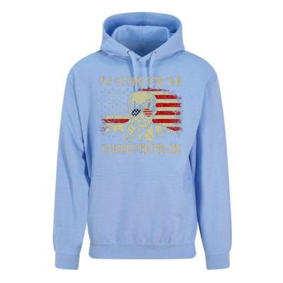 Funny Voting 2024 IM Voting For The Convicted Felon Unisex Surf Hoodie