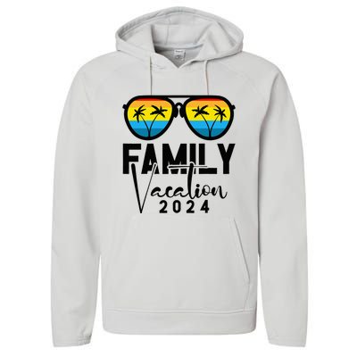 Family Vacation 2024 Beach Summer Performance Fleece Hoodie