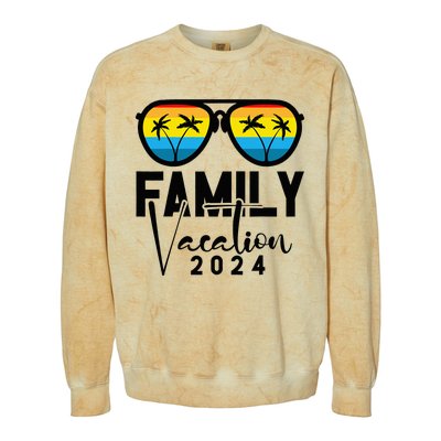 Family Vacation 2024 Beach Summer Colorblast Crewneck Sweatshirt