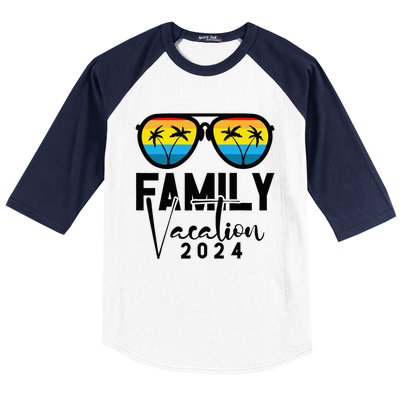 Family Vacation 2024 Beach Summer Baseball Sleeve Shirt