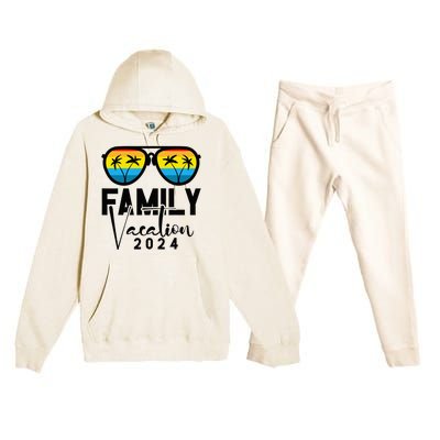 Family Vacation 2024 Beach Summer Premium Hooded Sweatsuit Set