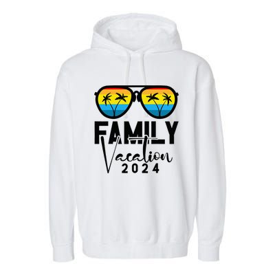 Family Vacation 2024 Beach Summer Garment-Dyed Fleece Hoodie