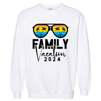 Family Vacation 2024 Beach Summer Garment-Dyed Sweatshirt