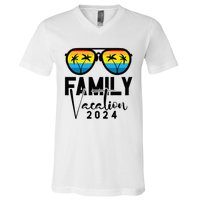 Family Vacation 2024 Beach Summer V-Neck T-Shirt