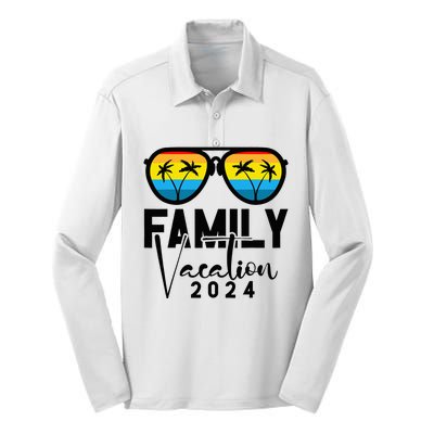 Family Vacation 2024 Beach Summer Silk Touch Performance Long Sleeve Polo