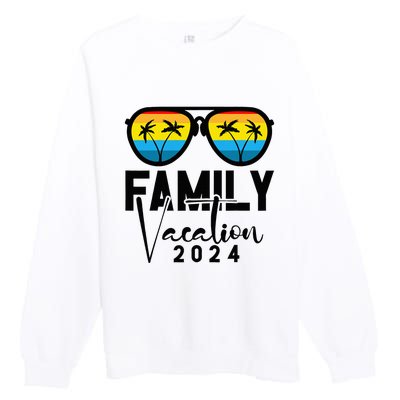 Family Vacation 2024 Beach Summer Premium Crewneck Sweatshirt