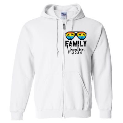 Family Vacation 2024 Beach Summer Full Zip Hoodie