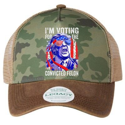 Funny Voting 2024 IM Voting For The Convicted Felon Legacy Tie Dye Trucker Hat