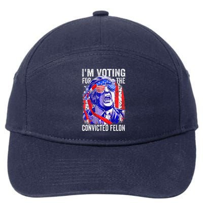 Funny Voting 2024 IM Voting For The Convicted Felon 7-Panel Snapback Hat