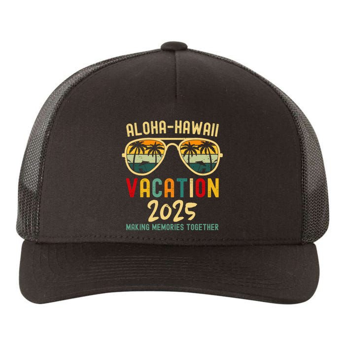 Family Vacation 2025 Aloha Hawaii Hawaiian Summer Matching Yupoong Adult 5-Panel Trucker Hat