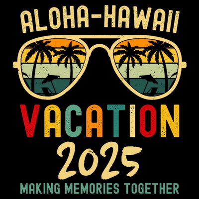 Family Vacation 2025 Aloha Hawaii Hawaiian Summer Matching T-Shirt