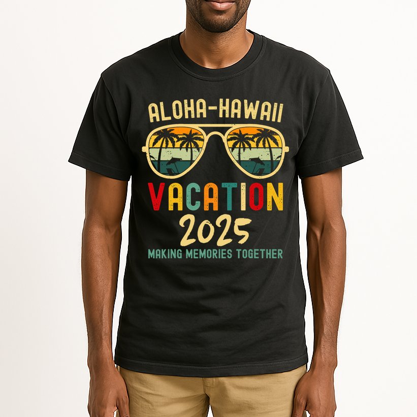 Family Vacation 2025 Aloha Hawaii Hawaiian Summer Matching Tall T-Shirt